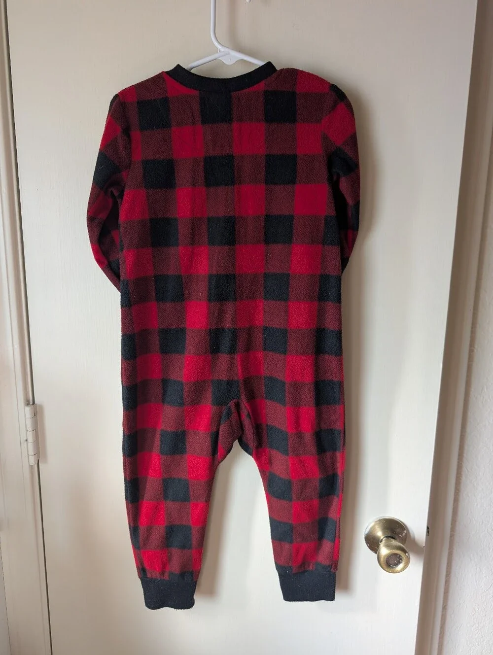 Kids 2t-Red and Black Buffalo Plaid One-Piece Pajama Onesie
